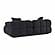 Calliope Black Vegan Shearling Modular Loveseat by TOV Furniture