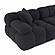 Calliope Black Vegan Shearling Modular Loveseat by TOV Furniture