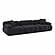 Calliope Black Vegan Shearling Modular Sofa by TOV Furniture