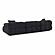 Calliope Black Vegan Shearling Modular Sofa by TOV Furniture