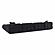 Calliope Black Vegan Shearling 6-piece Modular U-Sectional by TOV Furniture