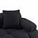 Calliope Black Vegan Shearling 6-piece Modular U-Sectional by TOV Furniture