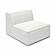Mindy Cream Chenille Basketweave Armless Chair by TOV Furniture
