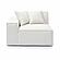 Mindy Cream Chenille Basketweave LAF Corner Chair by TOV Furniture