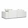 Mindy Cream Chenille Basketweave Modular Loveseat by TOV Furniture