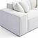 Mindy Cream Chenille Basketweave Modular Loveseat by TOV Furniture