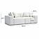 Mindy Cream Chenille Basketweave Modular Loveseat by TOV Furniture
