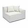 Mindy Cream Chenille Basketweave RAF Corner Chair by TOV Furniture