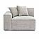 Mindy Taupe Chenille Basketweave LAF Corner Chair by TOV Furniture
