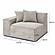 Mindy Taupe Chenille Basketweave LAF Corner Chair by TOV Furniture