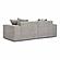 Mindy Taupe Chenille Basketweave Modular Loveseat by TOV Furniture
