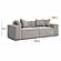 Mindy Taupe Chenille Basketweave Modular Loveseat by TOV Furniture