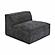 Mindy Charcoal Chenille Basketweave Armless Chair by TOV Furniture