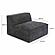 Mindy Charcoal Chenille Basketweave Armless Chair by TOV Furniture