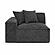 Mindy Charcoal Chenille Basketweave LAF Corner Chair by TOV Furniture