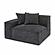 Mindy Charcoal Chenille Basketweave LAF Corner Chair by TOV Furniture