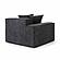Mindy Charcoal Chenille Basketweave LAF Corner Chair by TOV Furniture