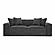 Mindy Charcoal Chenille Basketweave Modular Loveseat by TOV Furniture