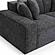 Mindy Charcoal Chenille Basketweave Modular Loveseat by TOV Furniture
