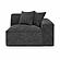 Mindy Charcoal Chenille Basketweave RAF Corner Chair by TOV Furniture