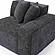 Mindy Charcoal Chenille Basketweave RAF Corner Chair by TOV Furniture