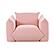 Saint Tropez Pearl & Red Striped Stuffed Outdoor Armchair by TOV Furniture