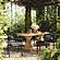 Annika Black Textured Outdoor Dining Arm Chair by TOV Furniture