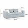 Salty Blue Striped Indoor/Outdoor Sofa by TOV Furniture