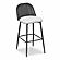 Alexa Black Rattan Performance Fabric Barstool by TOV Furniture