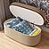Olivier Ivory Boucle Oval Storage Ottoman by TOV Furniture