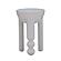 Morse White Wooden Accent Table by TOV Furniture
