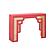 Suzie Coral Pink & Rattan Console Table by TOV Furniture