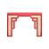 Suzie Coral Pink & Rattan Console Table by TOV Furniture