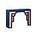 Suzie Navy & Rattan Console Table by TOV Furniture