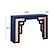 Suzie Navy & Rattan Console Table by TOV Furniture