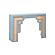 Suzie Pastel Blue & Rattan Console Table by TOV Furniture