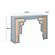 Suzie Pastel Blue & Rattan Console Table by TOV Furniture