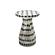 Halio Cream & Blue Checkered Shell Side Table by TOV Furniture