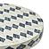 Halio Cream & Blue Checkered Shell Side Table by TOV Furniture