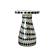 Halio Cream & Blue Checkered Shell Side Table by TOV Furniture