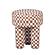 Claire Brown Checkered Boucle Stool by TOV Furniture
