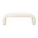 Leigh Cream Velvet Channeled Bench by TOV Furniture