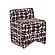 Pippa Merlot Geometric Jacquard Weave Stool by TOV Furniture