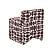 Pippa Merlot Geometric Jacquard Weave Stool by TOV Furniture