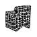 Pippa Black Geometric Jacquard Weave Stool by TOV Furniture