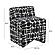Pippa Black Geometric Jacquard Weave Stool by TOV Furniture