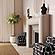 Pippa Black Geometric Jacquard Weave Stool by TOV Furniture