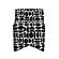 Pippa Black Geometric Jacquard Weave Stool by TOV Furniture