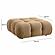 Calliope Cafe Au Lait Performance Velvet Modular Ottoman by TOV Furniture