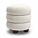 Stefanie Cream Velvet Ottoman by TOV Furniture